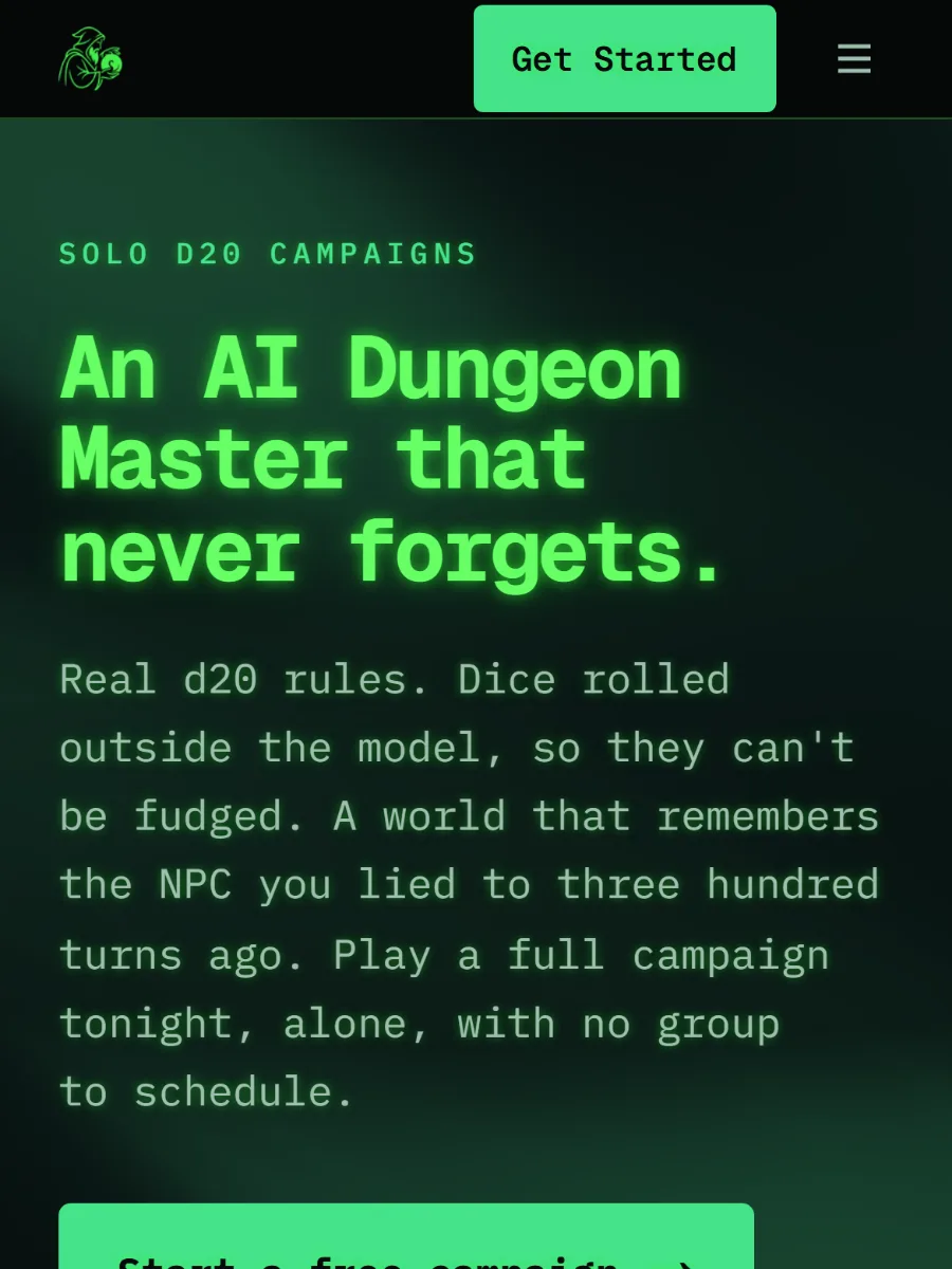 The The Forever DM website on a phone